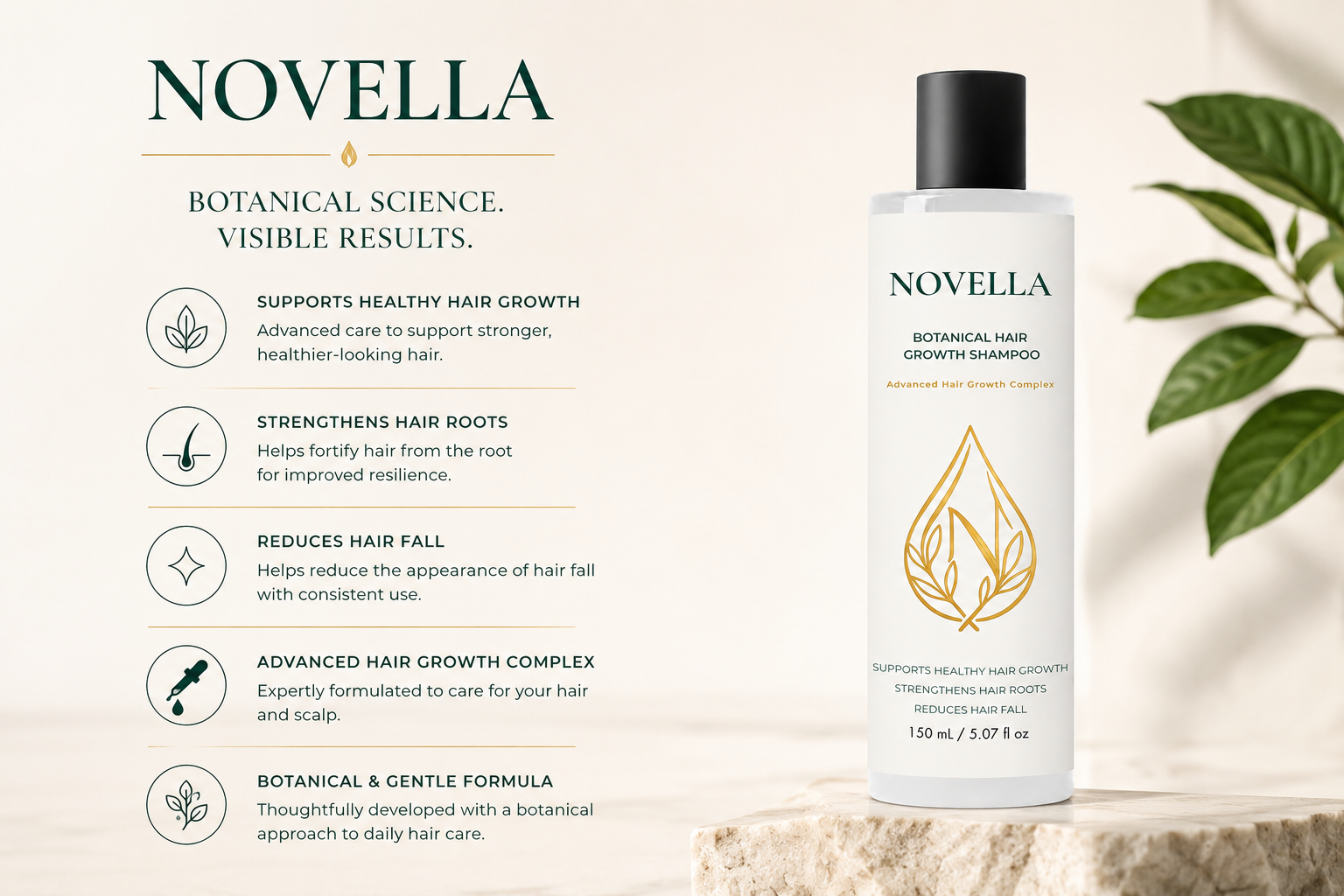 NOVELLA Botanical Hair Growth Shampoo