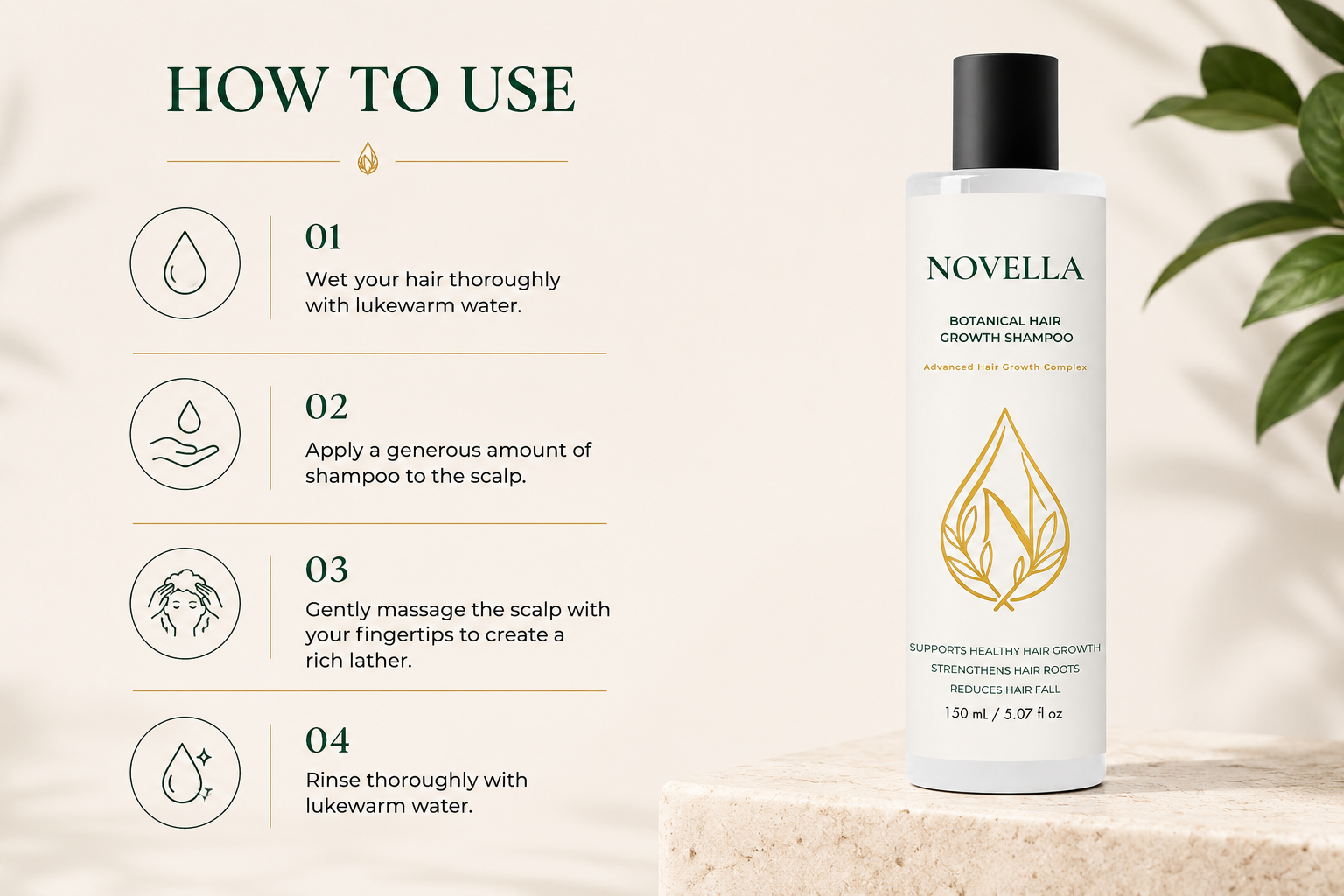 NOVELLA Botanical Hair Growth Shampoo