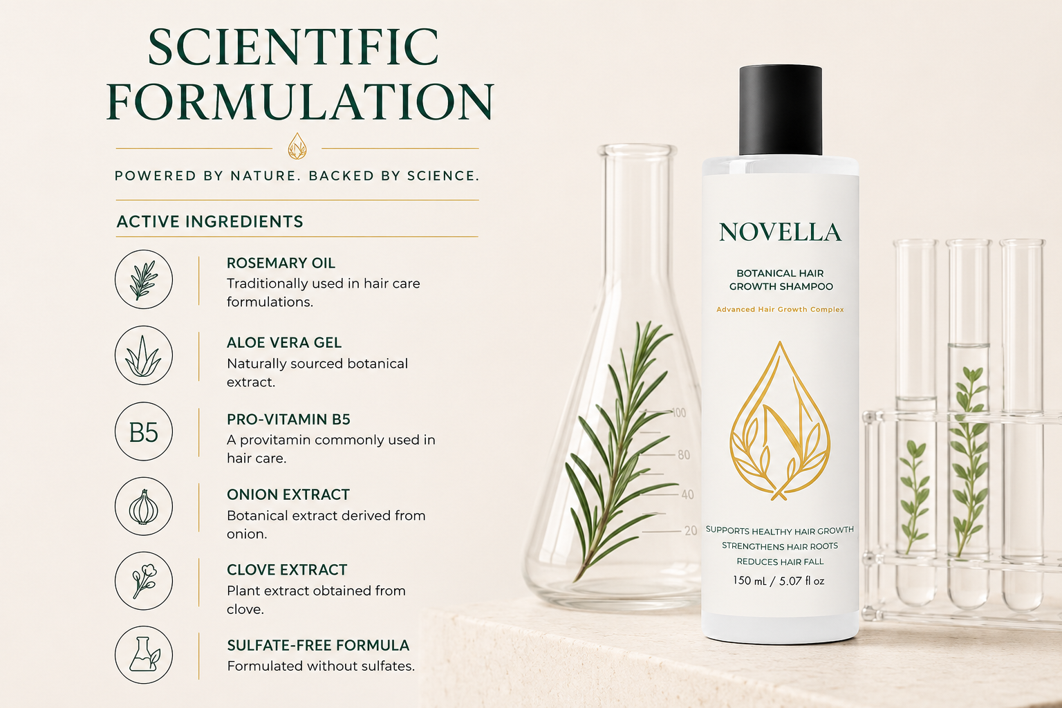 NOVELLA Botanical Hair Growth Shampoo