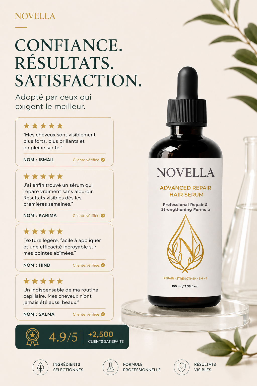 NOVELLA Ceramide Hair Repair Serum