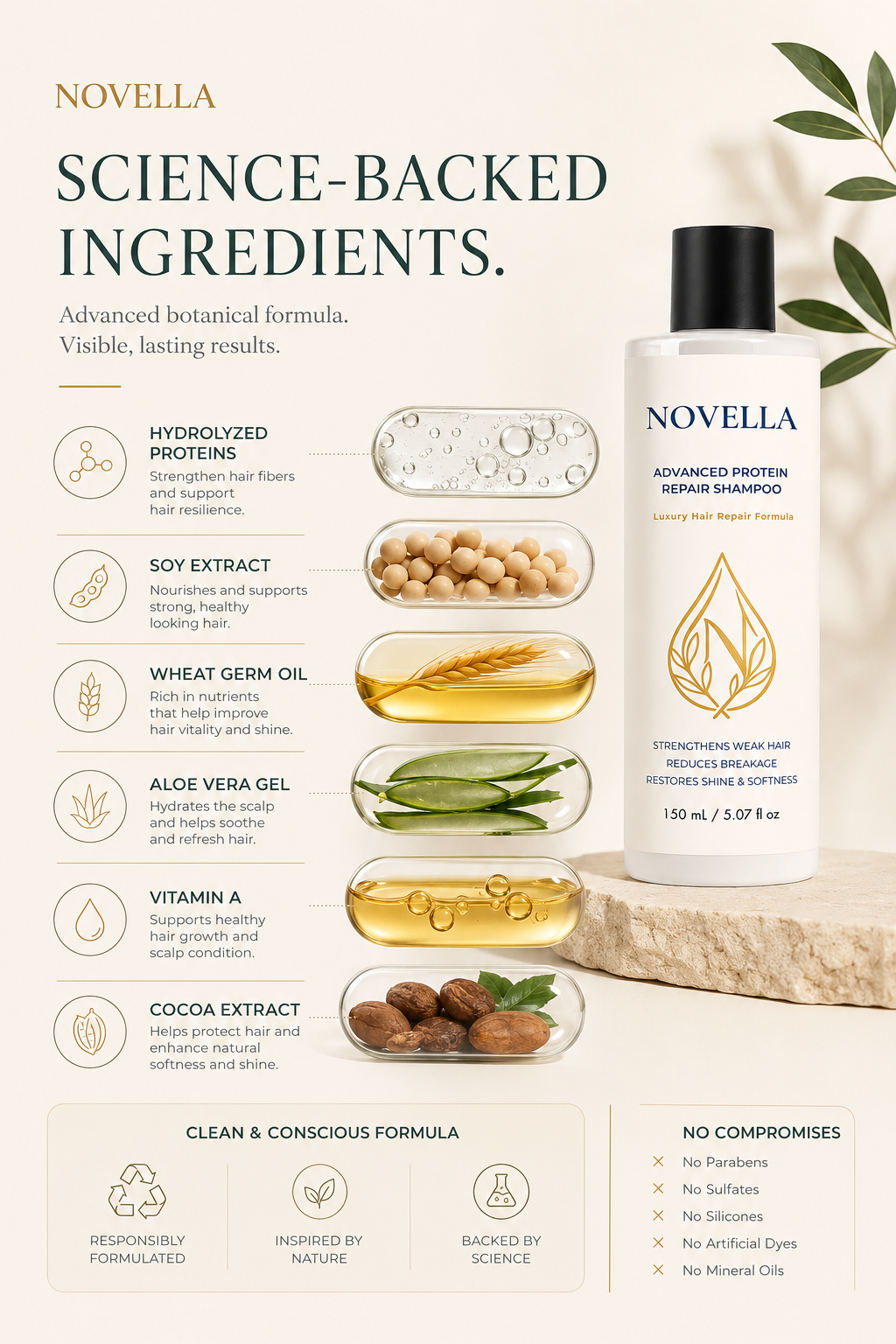 NOVELLA Protein Repair Shampoo