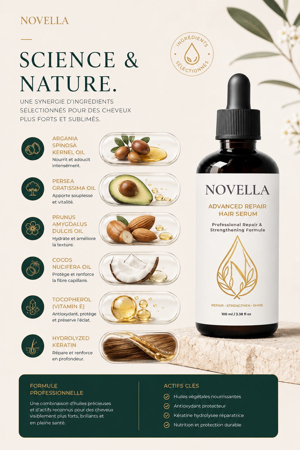 NOVELLA Ceramide Hair Repair Serum