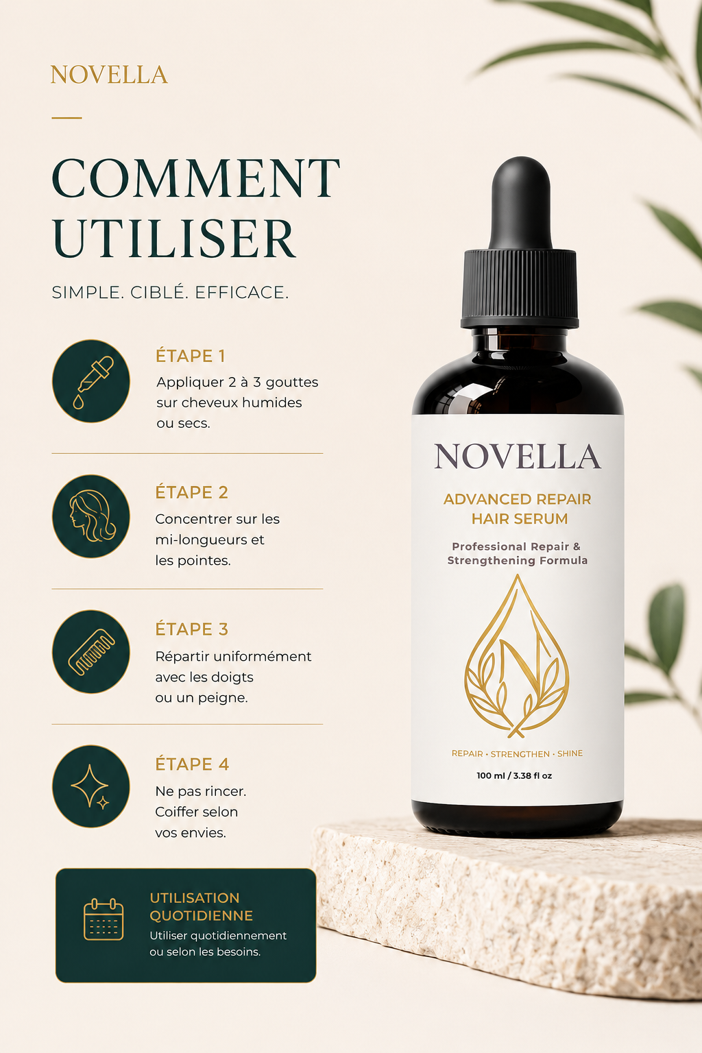 NOVELLA Ceramide Hair Repair Serum