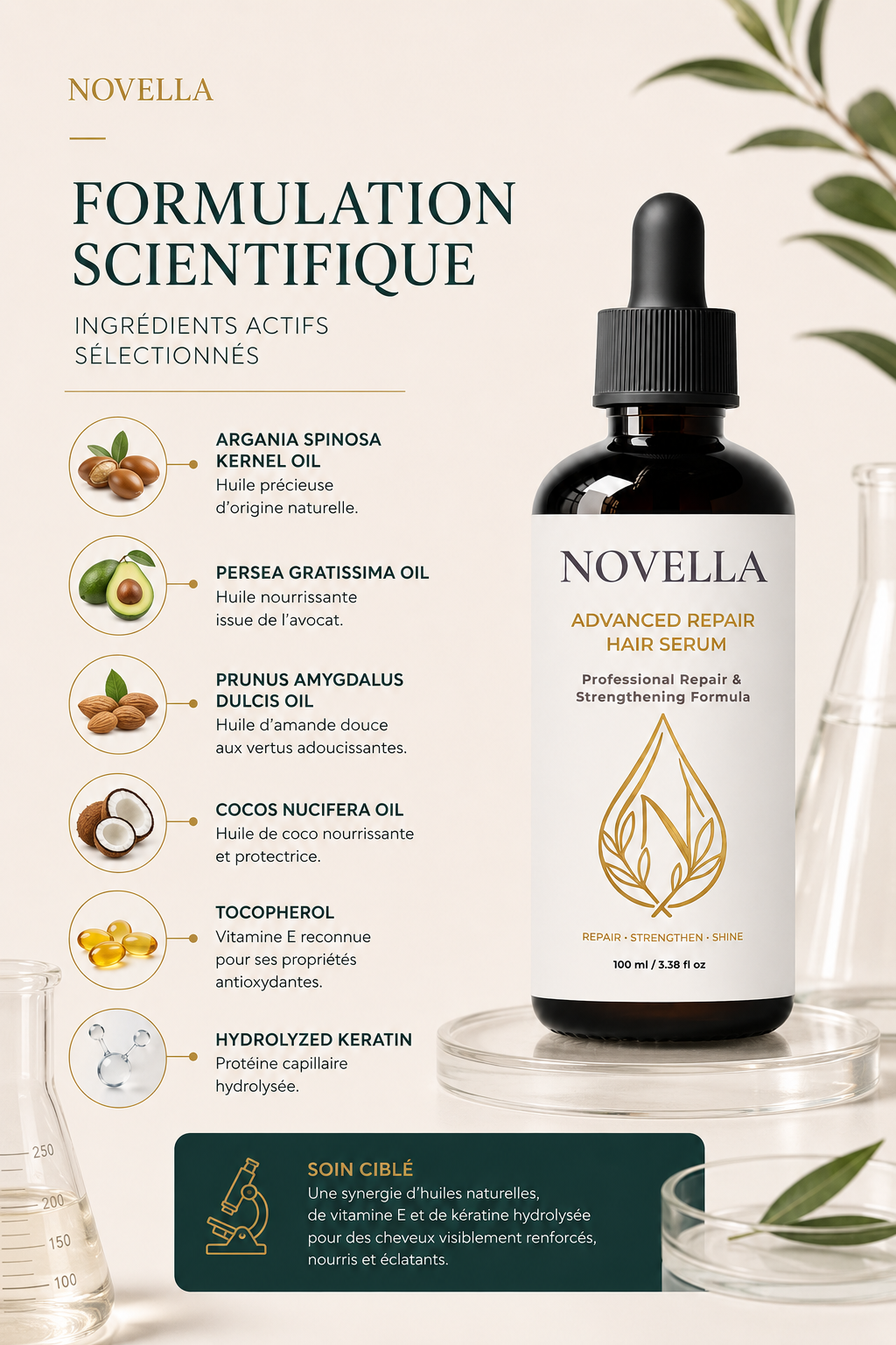 NOVELLA Ceramide Hair Repair Serum
